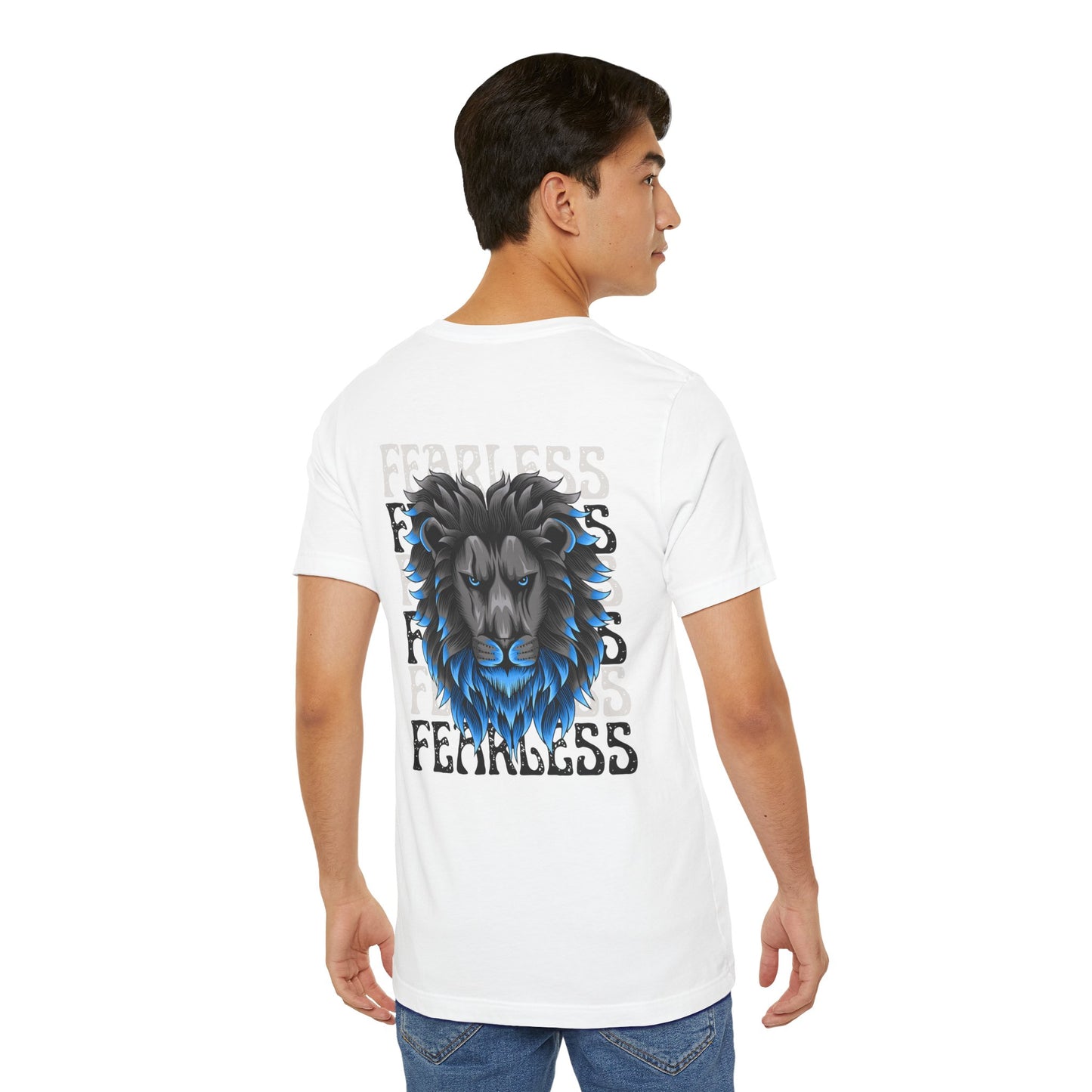 Fearless Lion Unisex Short Sleeve Tee - Motivational Shirt, Courage Tee, Everyday Wear, Inspiring Top