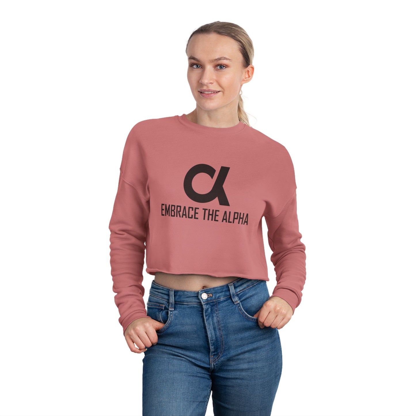 Cropped Sweatshirt - Women's Large Center Logo