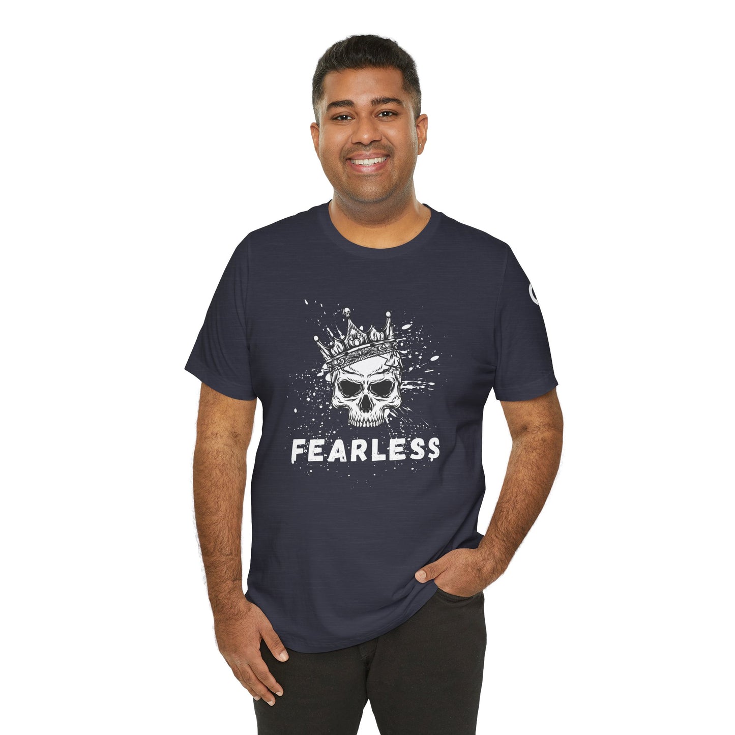 Fearless Skull Unisex Tee, Edgy Graphic T-Shirt, Cool Casual Wear, Gift for Him or Her, Perfect for Music Festivals, Streetwear