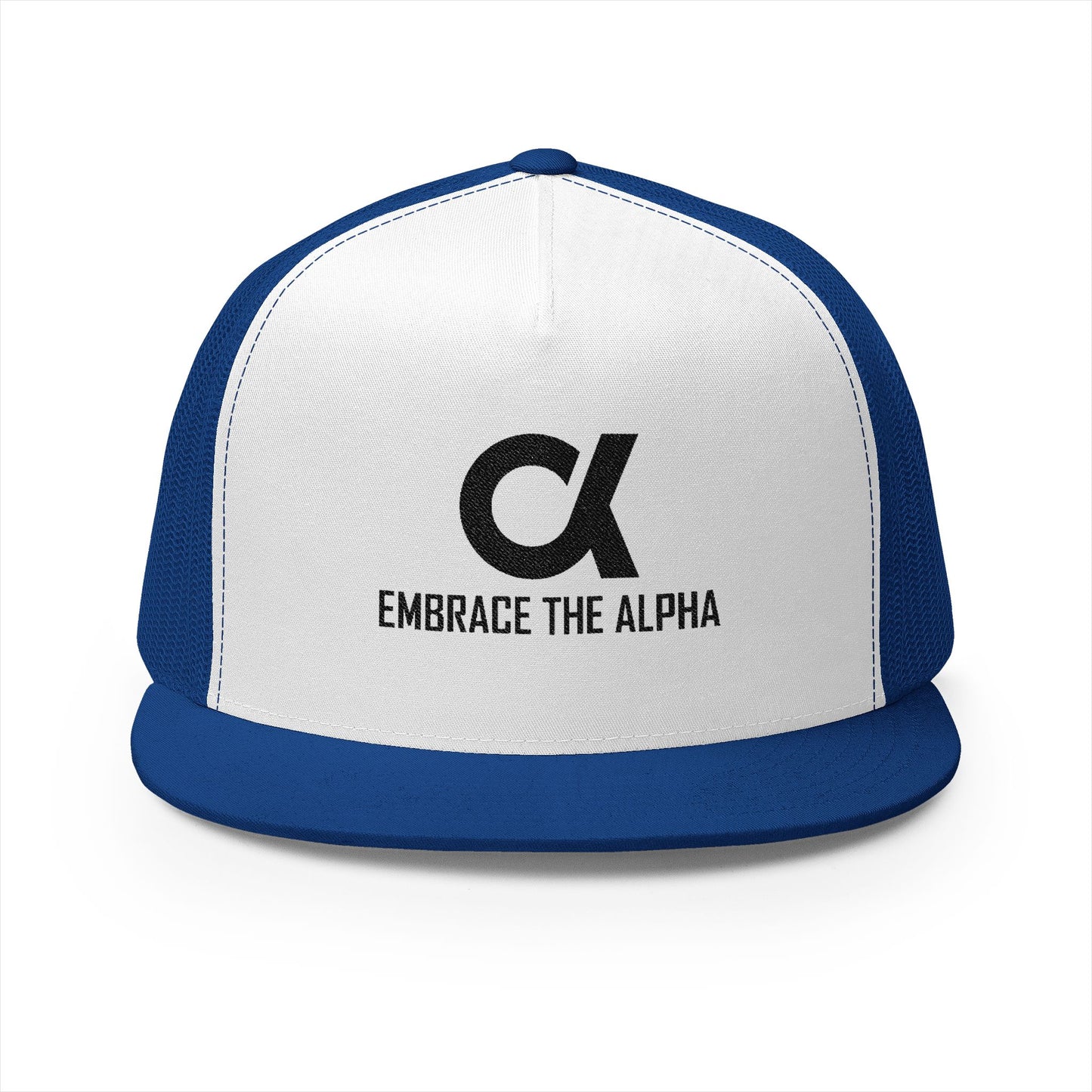 Embrace the Alpha 5 Panel Trucker Cap, Casual Hat, Adjustable Cap, Stylish Headwear for Outdoor Activities, Perfect Gift for Him