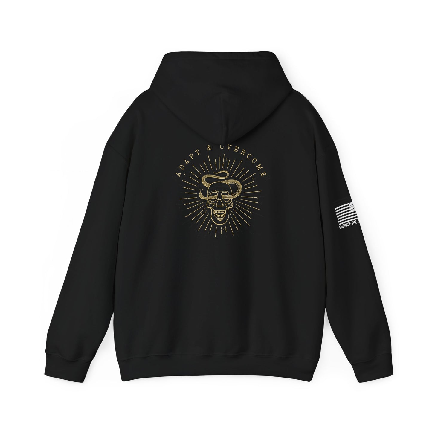 Adapt & Overcome Skull entwined Snake Hooded Sweatshirt