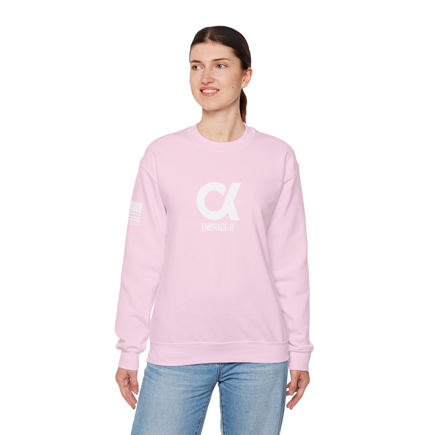 Minimal "Alpha" Crewneck Sweatshirt