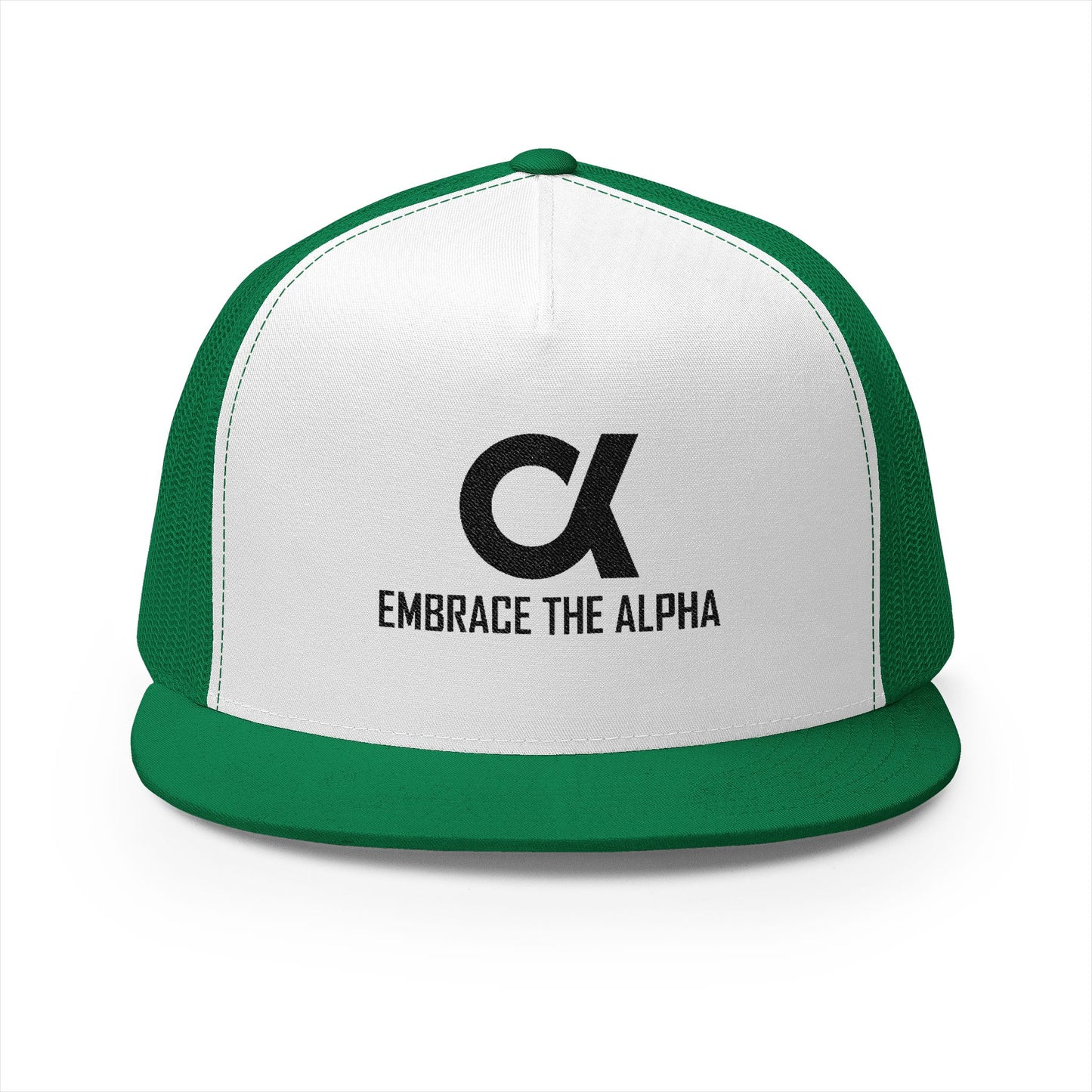 Embrace the Alpha 5 Panel Trucker Cap, Casual Hat, Adjustable Cap, Stylish Headwear for Outdoor Activities, Perfect Gift for Him
