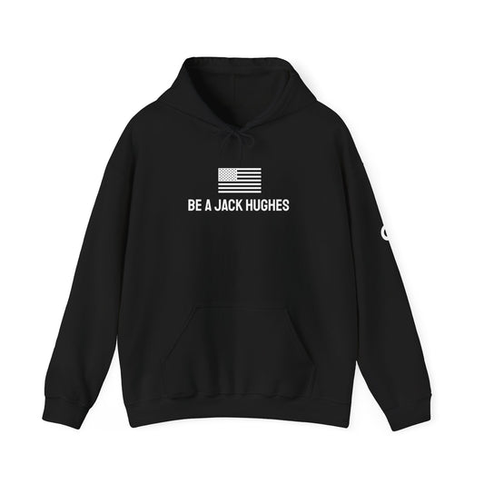 Be A Jack Hughes Hoodie — American Flag Hockey Fan Pullover