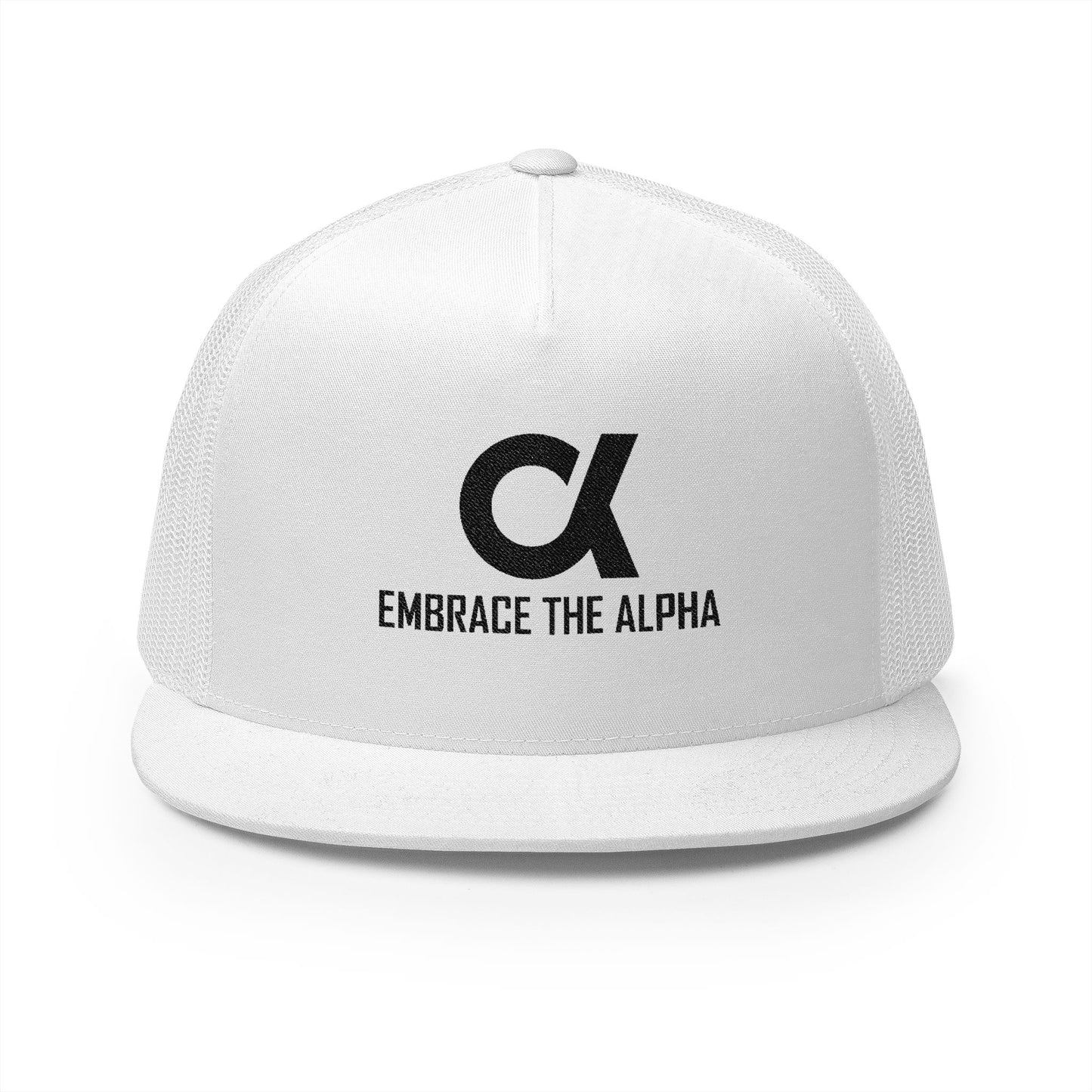 Embrace the Alpha 5 Panel Trucker Cap, Casual Hat, Adjustable Cap, Stylish Headwear for Outdoor Activities, Perfect Gift for Him
