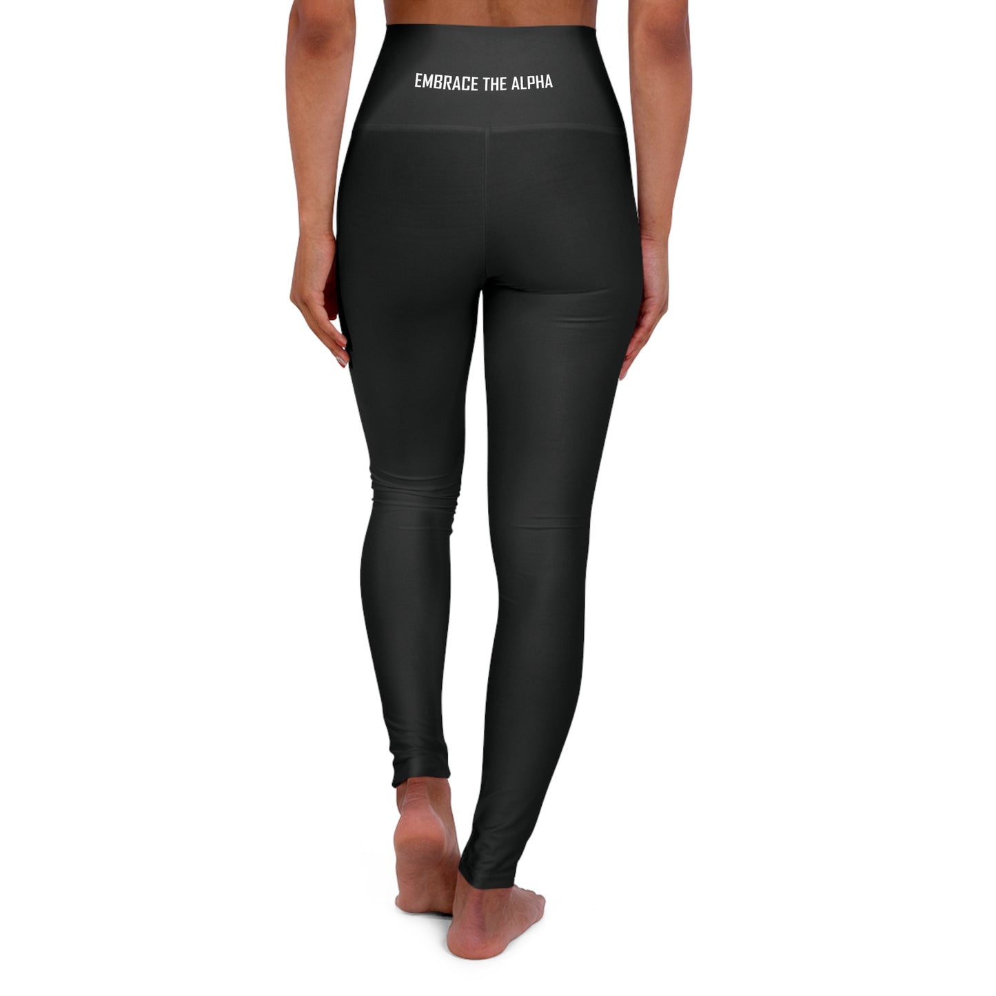 High Waisted Yoga Leggings - Embrace the Alpha, Fitness Tights, Activewear, Workout Leggings, Yoga Pants, Sport Leggings
