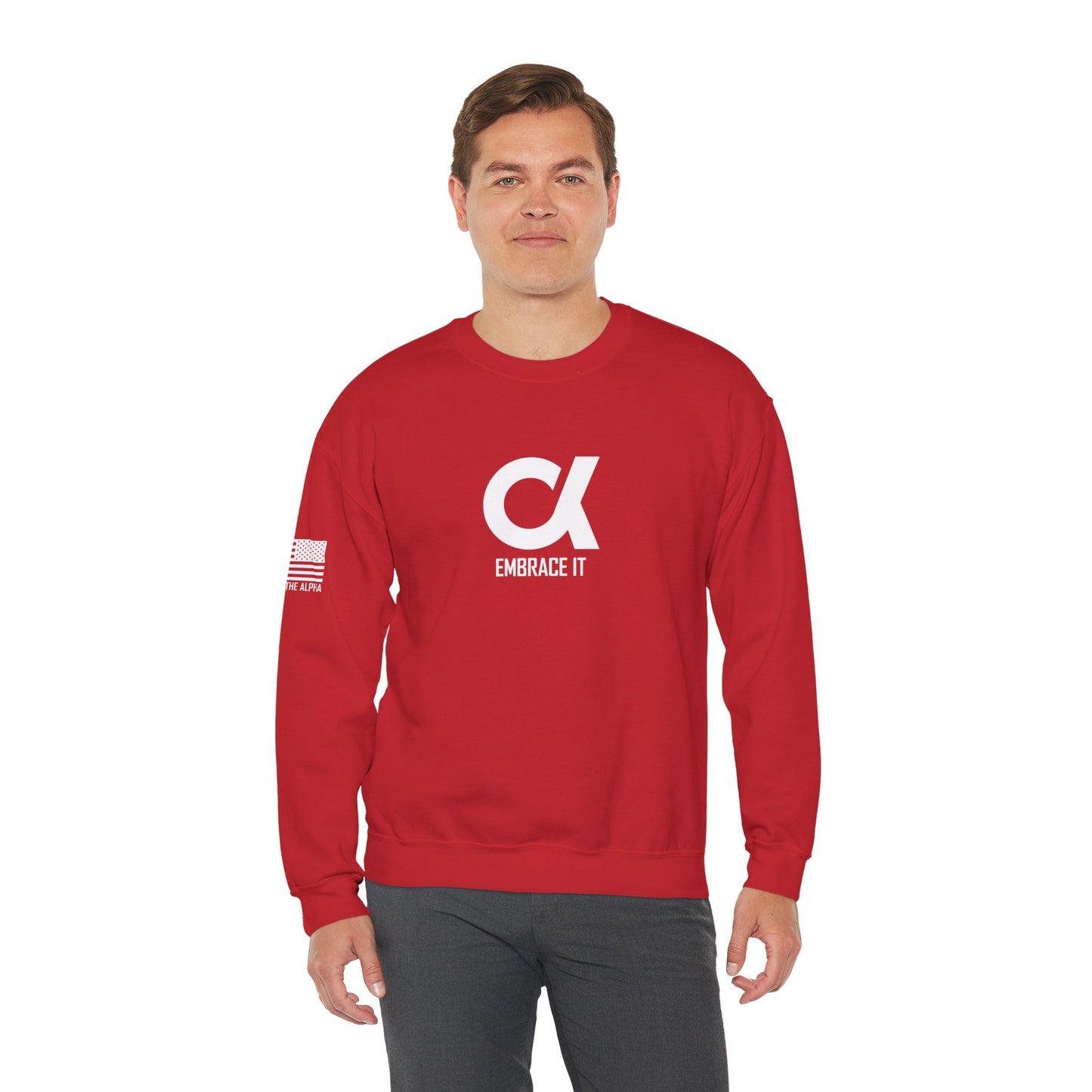 Minimal "Alpha" Crewneck Sweatshirt