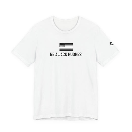 Be a Jack Hughes T‑Shirt — American Flag Graphic Hockey Fan Tee