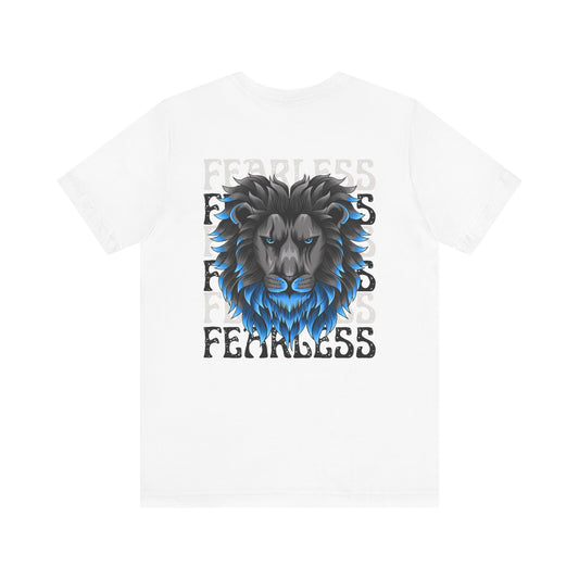 Fearless Lion Unisex Short Sleeve Tee - Motivational Shirt, Courage Tee, Everyday Wear, Inspiring Top
