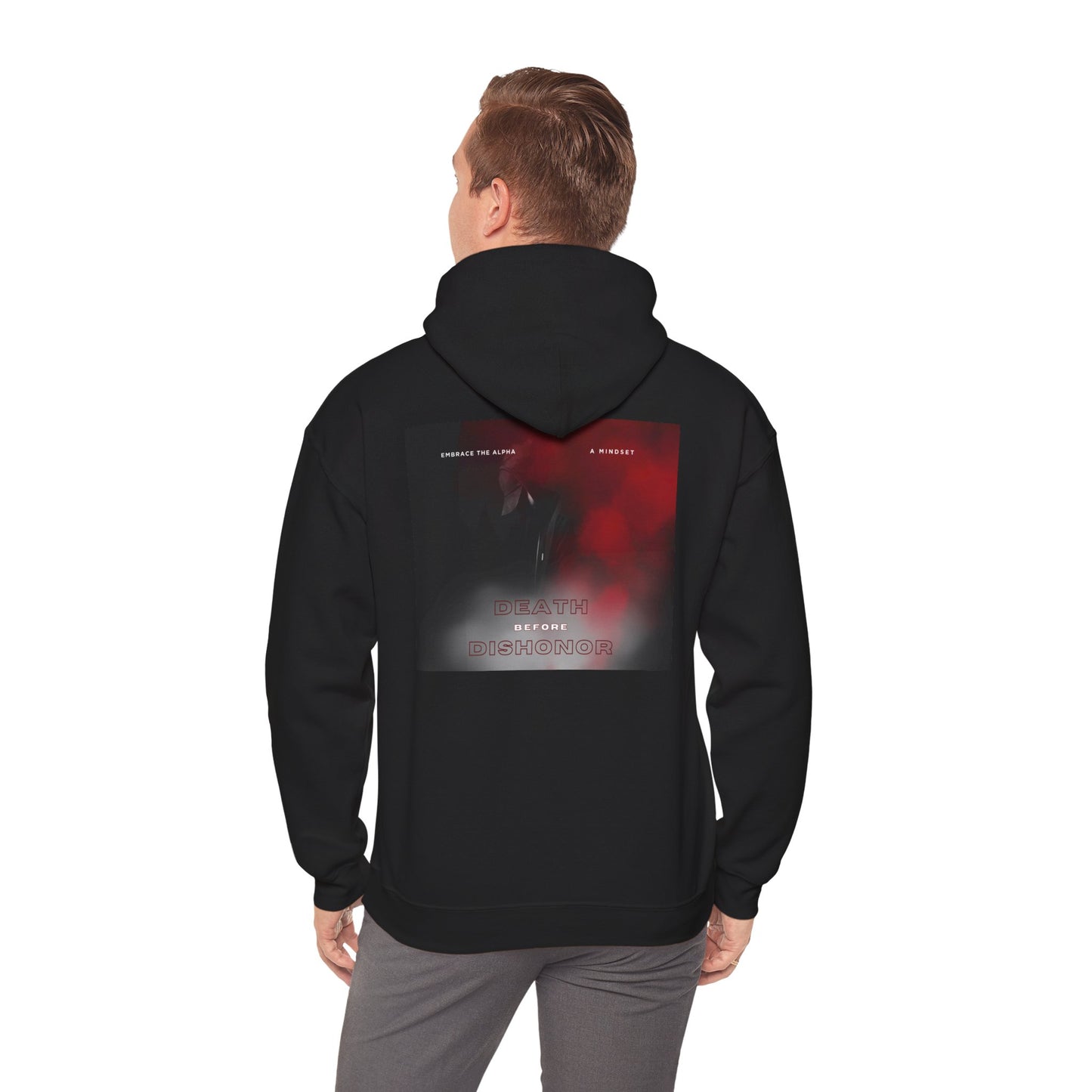 Minimalist Black Hoodie with Eye-Catching Graphic, Unisex Warm Sweatshirt for Everyday Comfort, Gift for Holidays and Friends