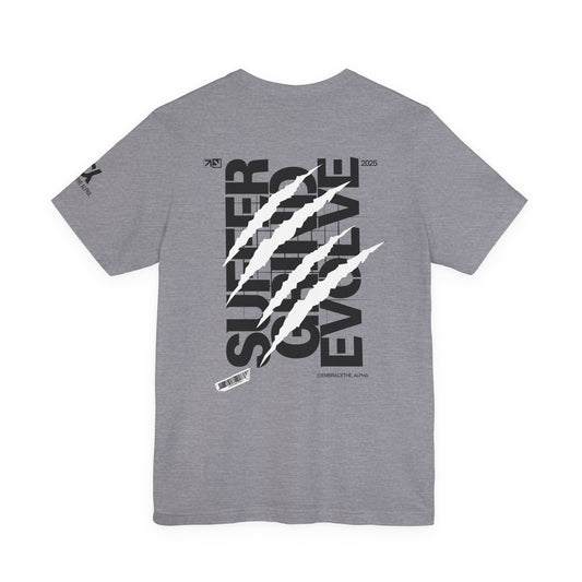 Suffer Grind Evolve Unisex Jersey Tee, Motivational T-Shirt, Gym Wear, Fitness Apparel, Inspirational