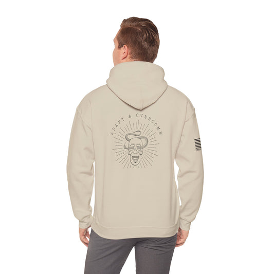 Adapt & Overcome Skull entwined Snake Hooded Sweatshirt