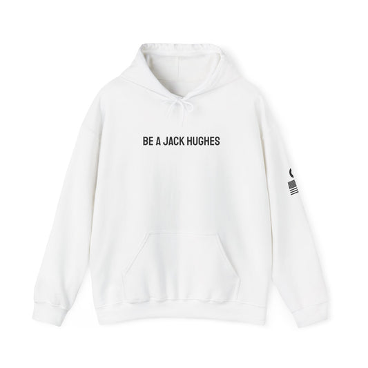 Hoodie — "Be a Jack Hughes" Minimalist Hockey Fan Pullover