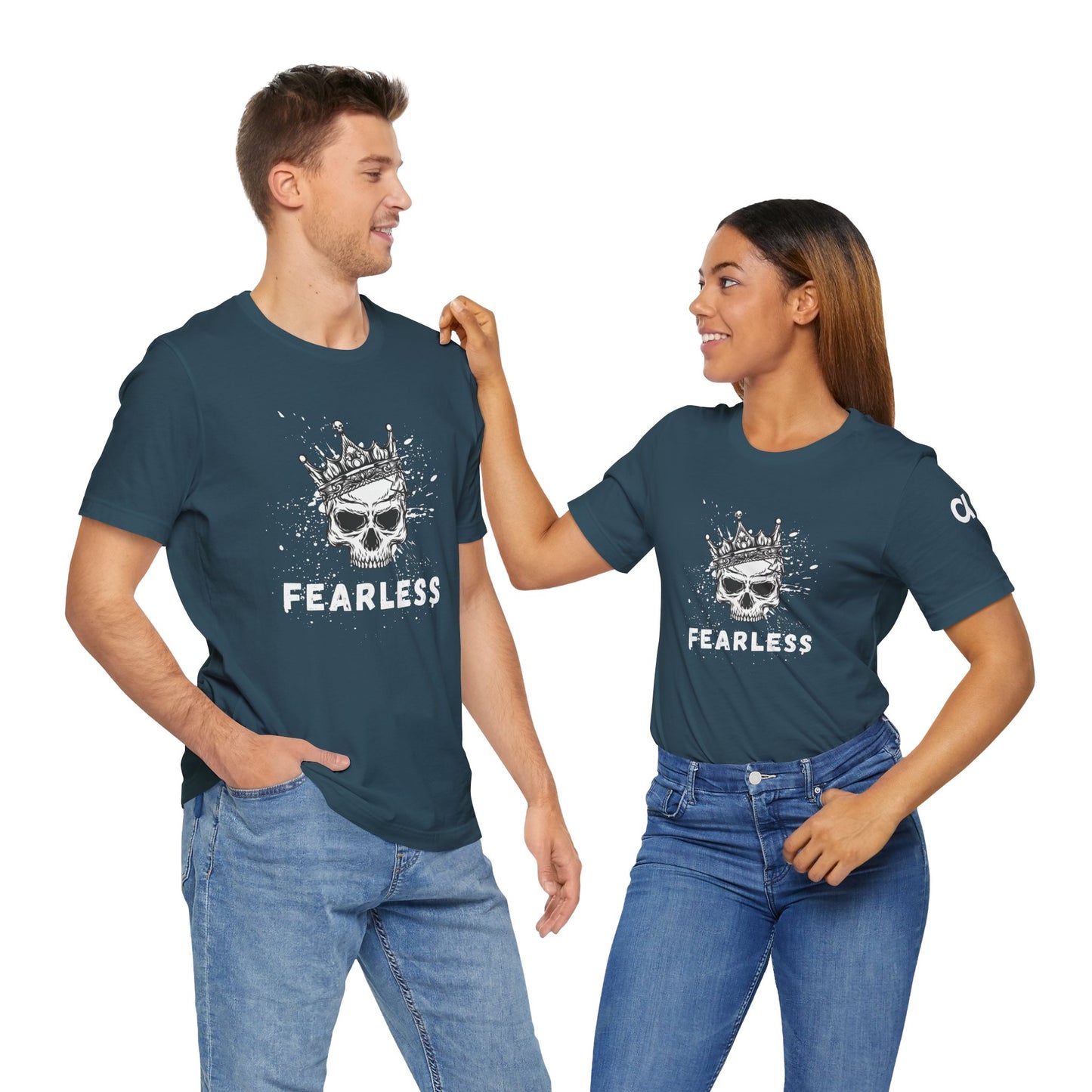 Fearless Skull Unisex Tee, Edgy Graphic T-Shirt, Cool Casual Wear, Gift for Him or Her, Perfect for Music Festivals, Streetwear